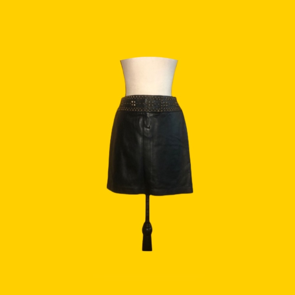 CACh’e Lamb leather mini skirt